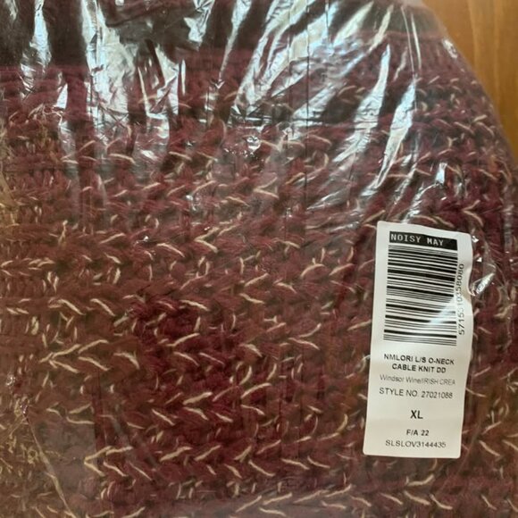 Noisy May "Lori Cable Knit Sweater" XL 100% acrylic. Purchased online at HBC. - Picture 4 of 4